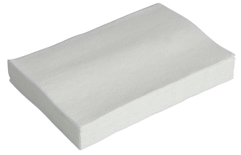Vit 2-lags dispenserservett från Abena, mått 21,5x16cm