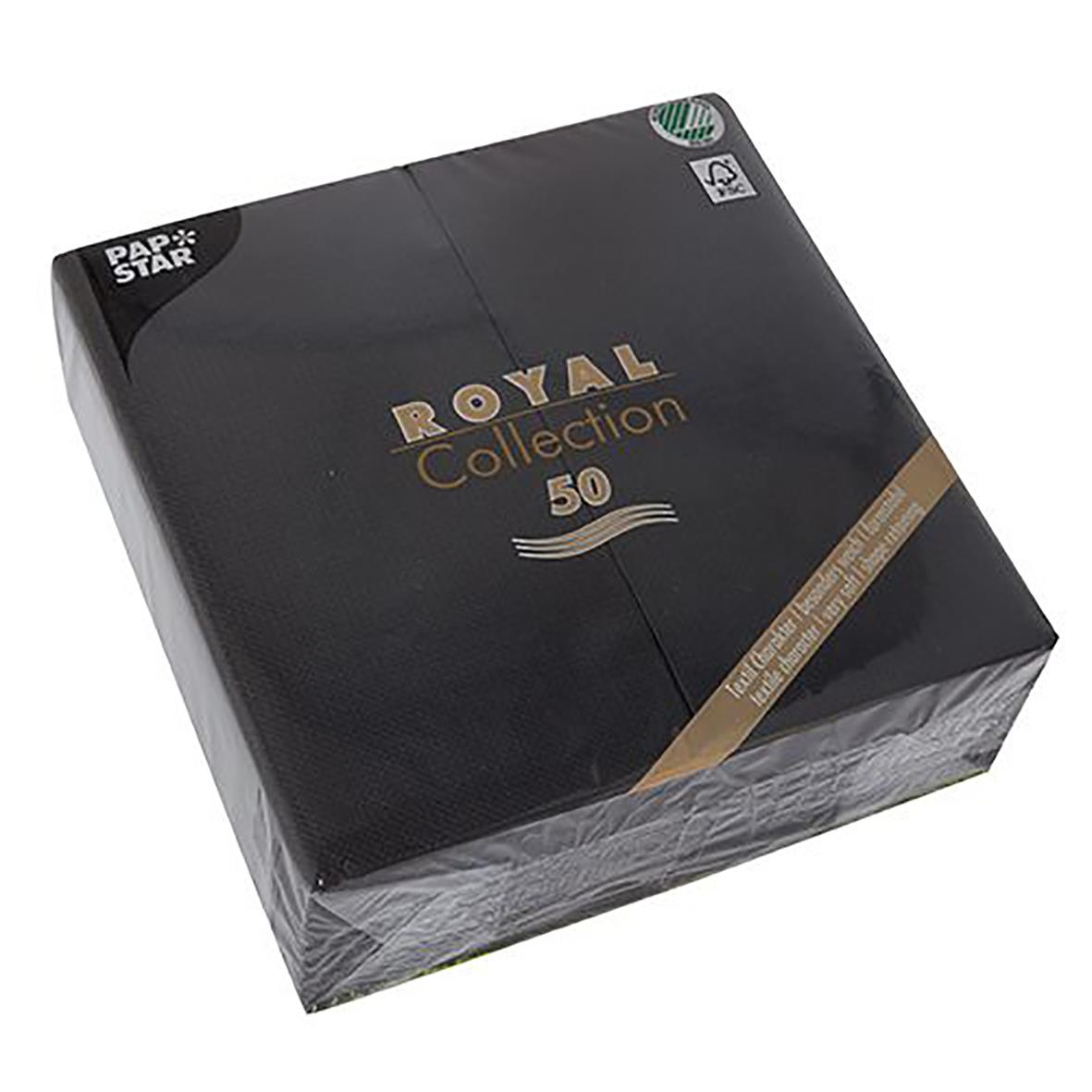 Servett Royal Collection 1/8 Vikt Svart 40x40cm i svart förpackning