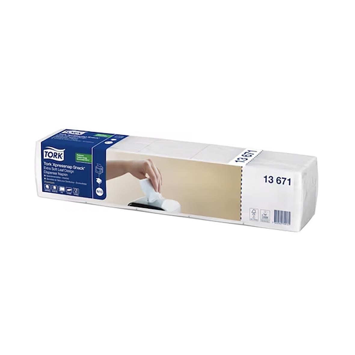 Servett Tork N10 Extra Soft 2-lag vit 21,3x21,6cm i förpackning