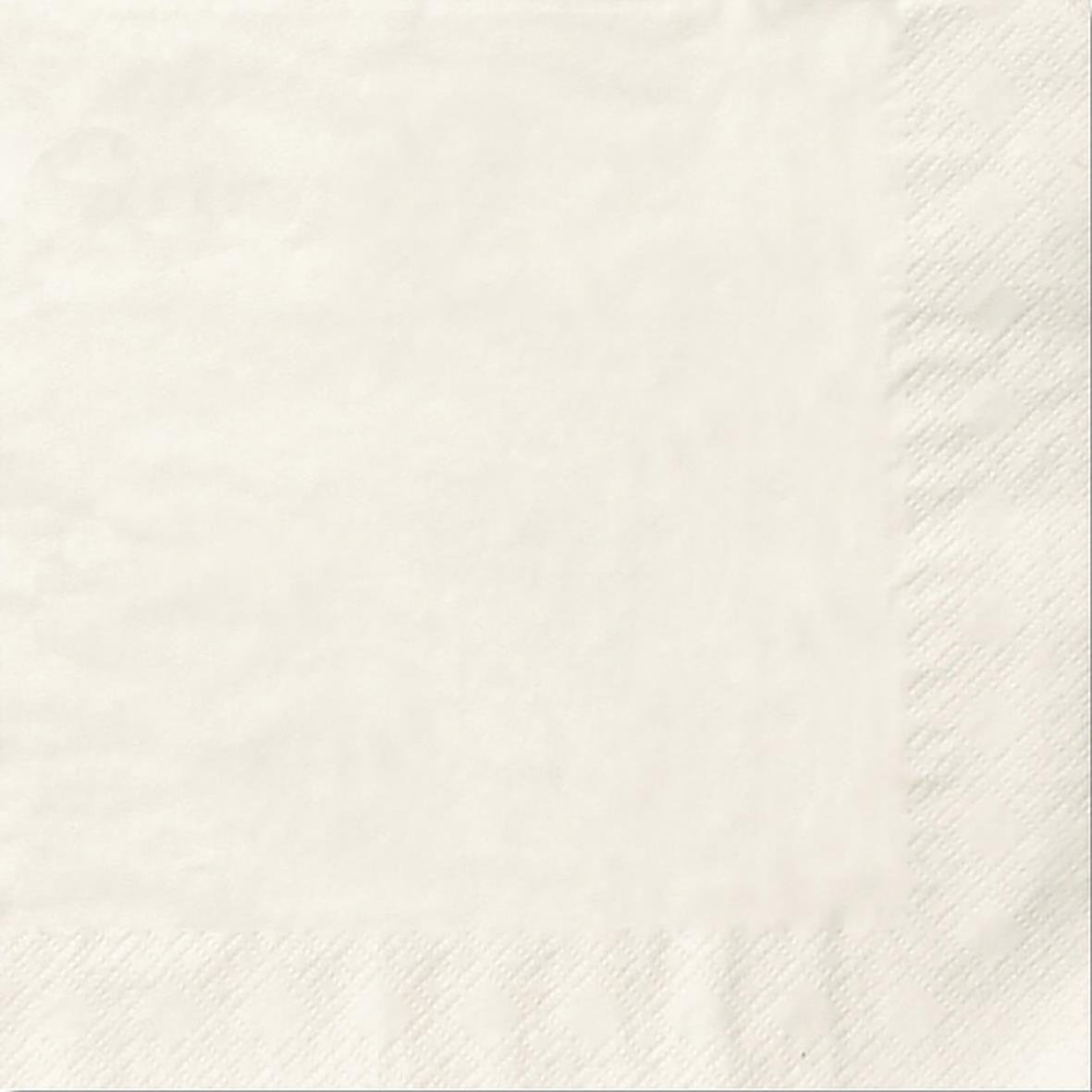 Vit tvålagrad servett på 24x24 cm