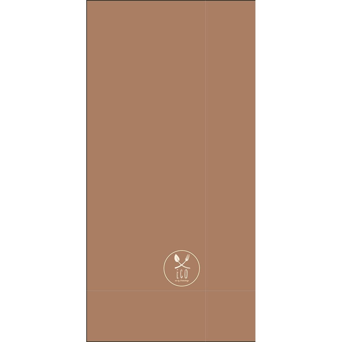 Brun tvålagers servett 40x40cm med ekologiskt märke