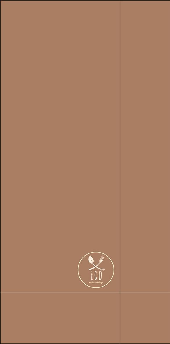 Brun tvålagers servett 40x40cm med ekologiskt märke