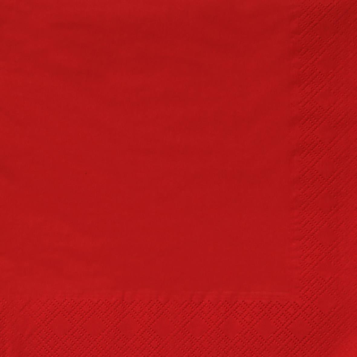 Servett 3-lag Röd 24x24cm 61051274