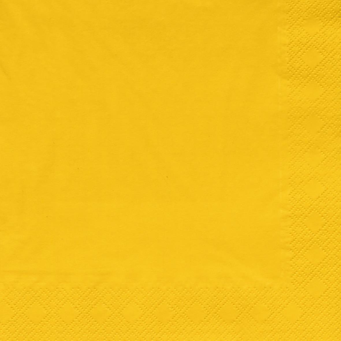 Gul 3-lags servett 40x40cm