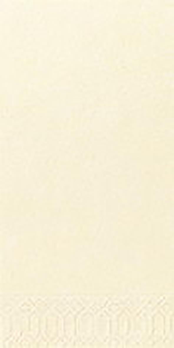 Servett Duni 3-lag vaniljfärgad med mönsterkant 33x33cm