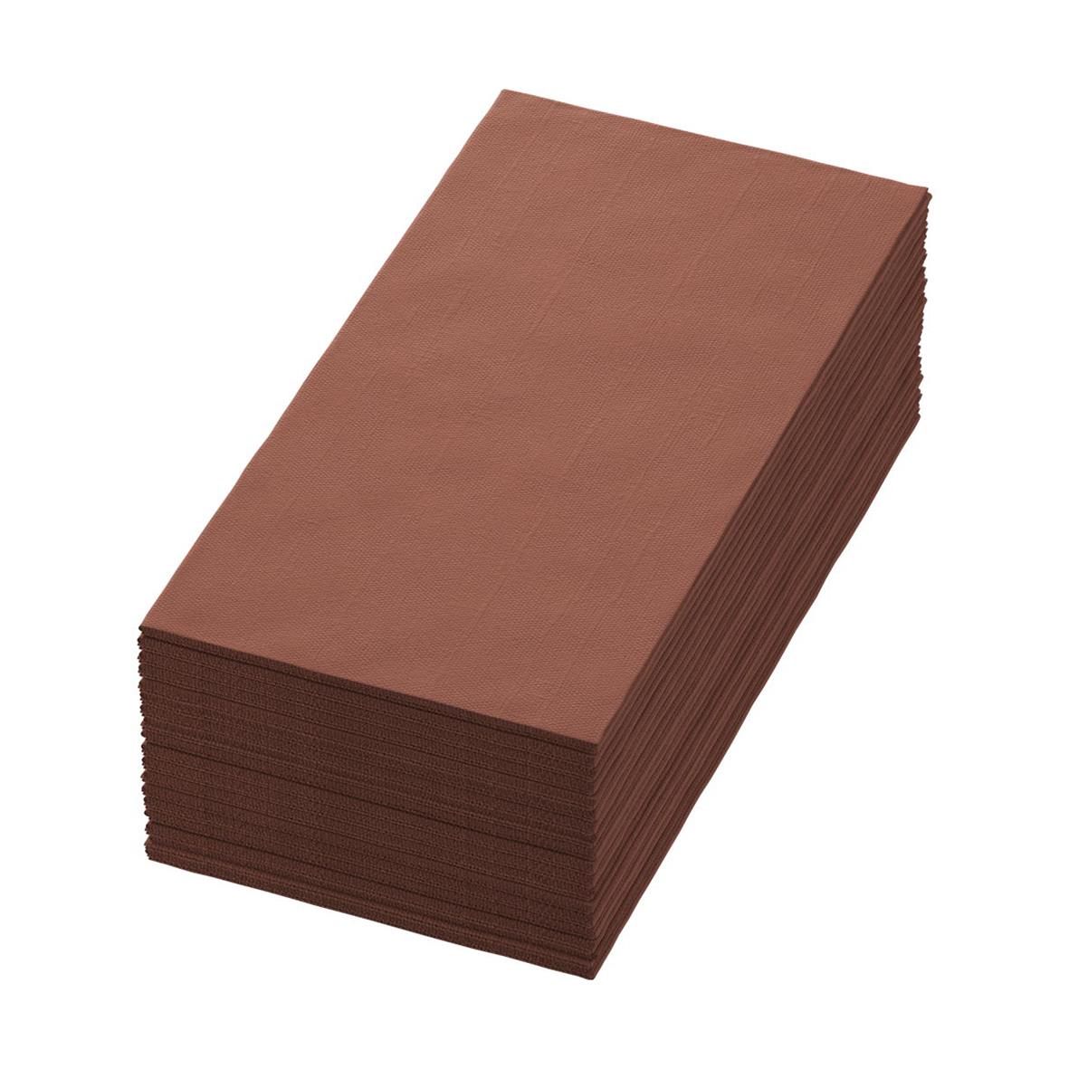 Bruna servetter Duni Dunisoft 1/8 Vikt Chestnut 40x40cm staplade