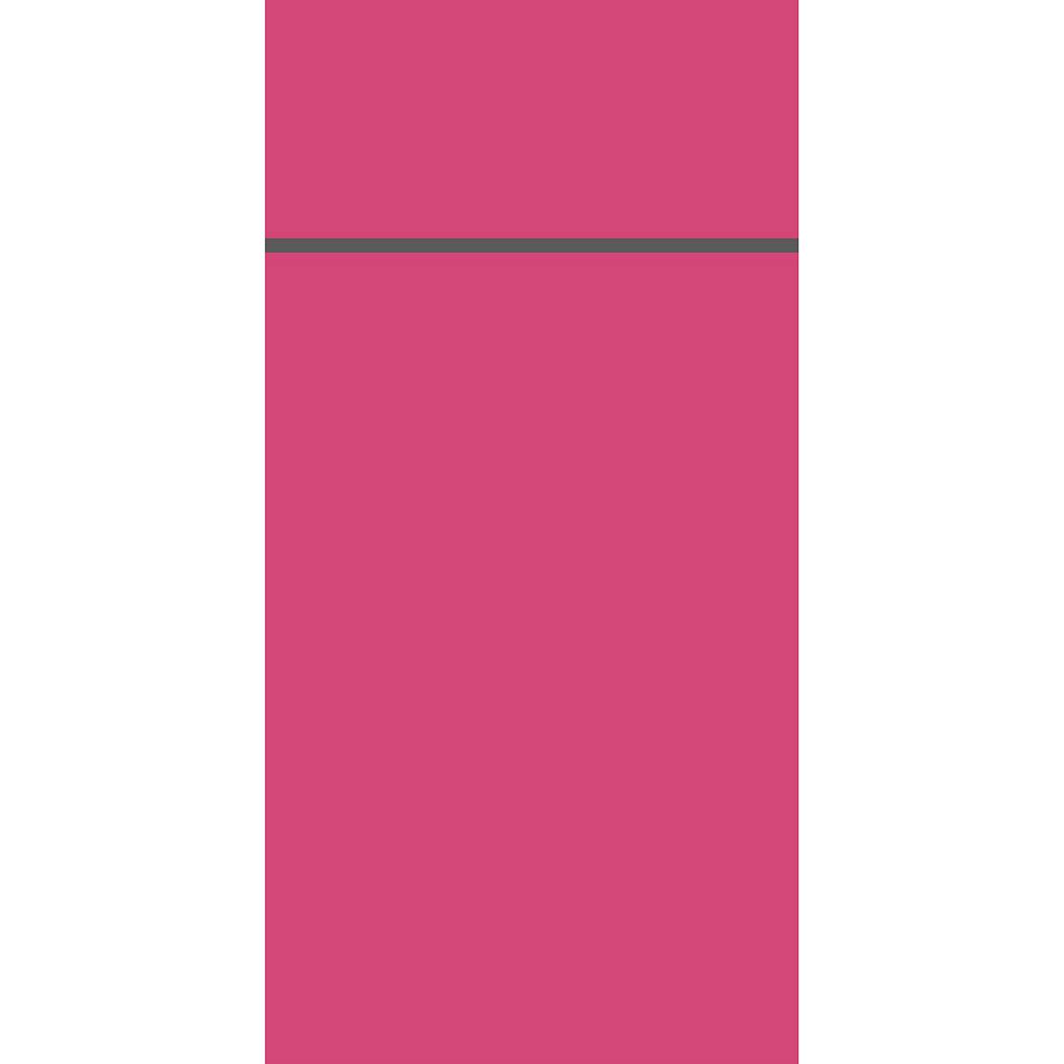 Fuchsia servettficka Duni Dunisoft Bio 40x33cm med svart linje