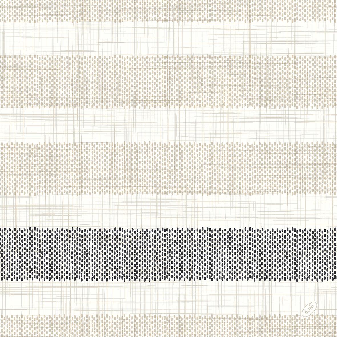 Svart och beige servett med olika mönster i 40x40cm storlek