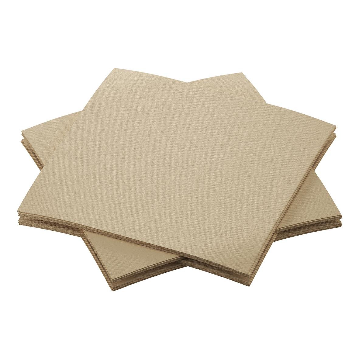 Servetter Duni Dunisoft Bio Naturbrun 20x20cm staplade i grupp