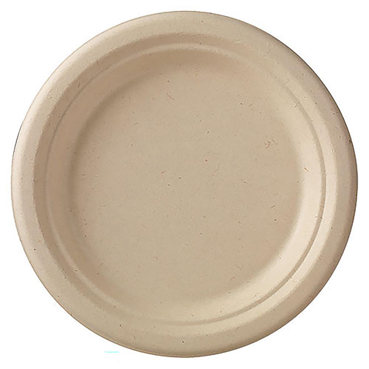 Papperstallrik Duni Flat Bagasse 17cm i beige färg