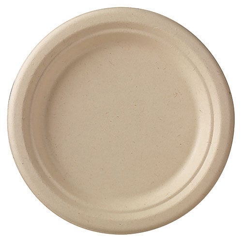 Papperstallrik Duni Flat Bagasse 17cm i beige färg