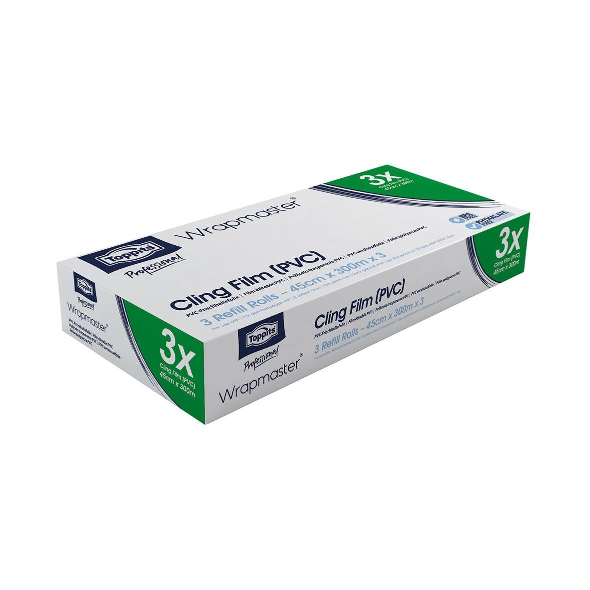 Matfilm Toppits Wrapmaster PVC 45cm x 300m för matförpackning