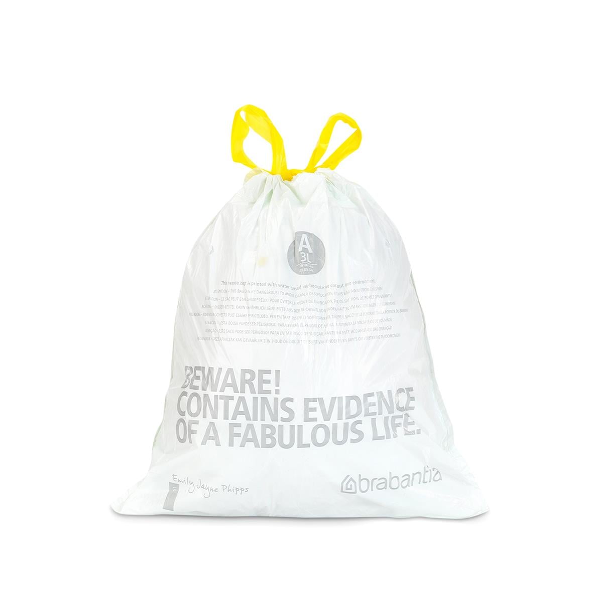 Avfallspåse Brabantia Perfectfit 3L med gul handtag