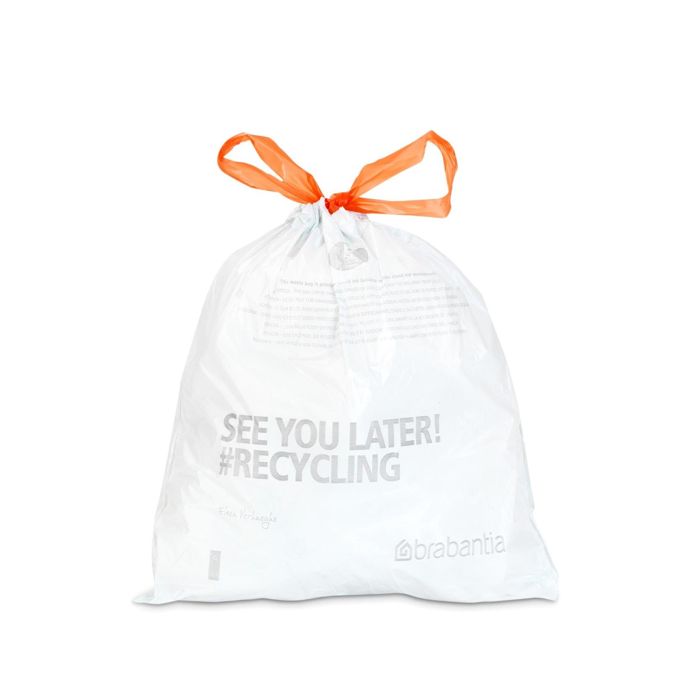 Avfallspåse Brabantia Perfectfit 5L med orange snörning