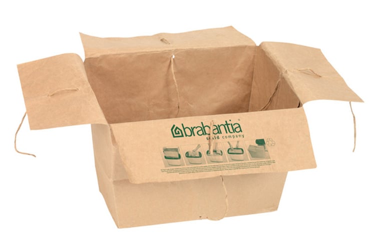 Papperspåse Brabantia PerfectFit 10L öppen och tom