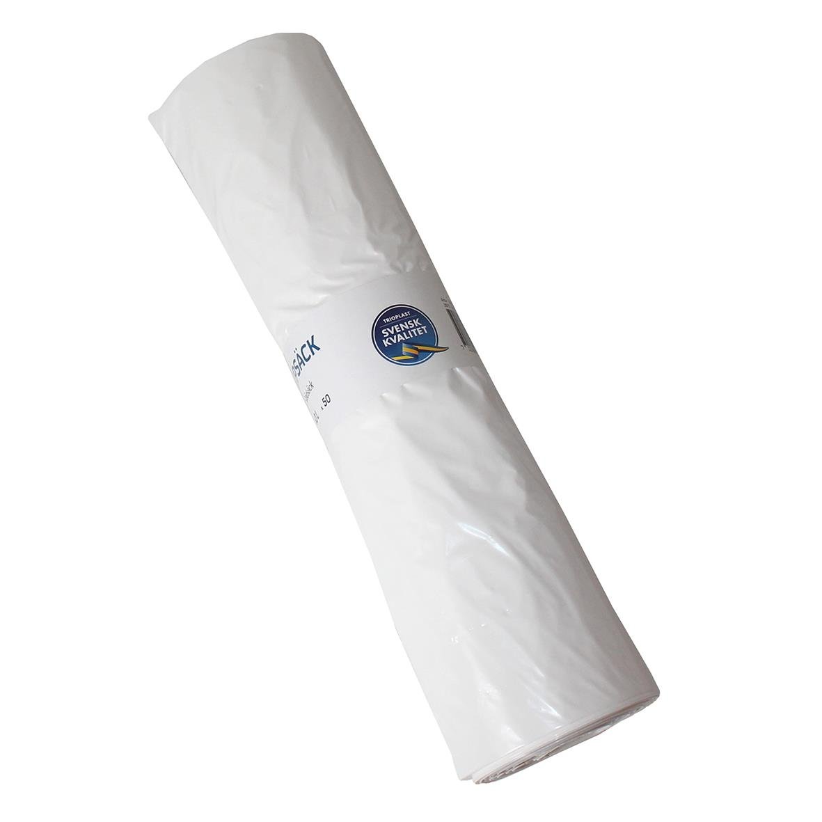 Vit sopsäck Mono LD 40L 30my, 520x800mm, för avfall