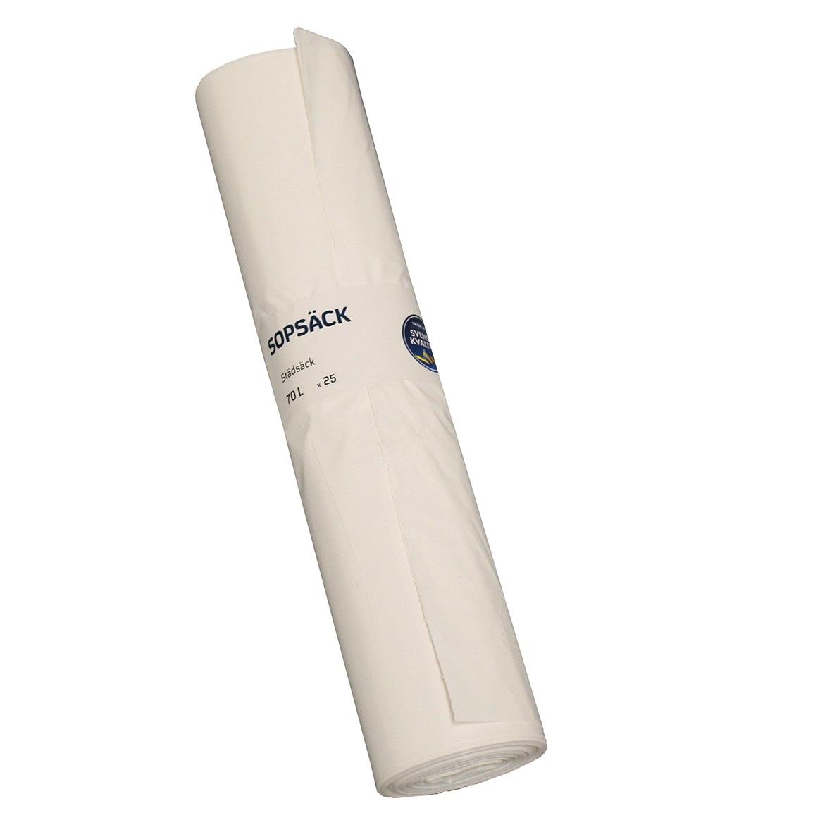 Vit sopsäck Mono LD 70L 40my 600x900mm rullad