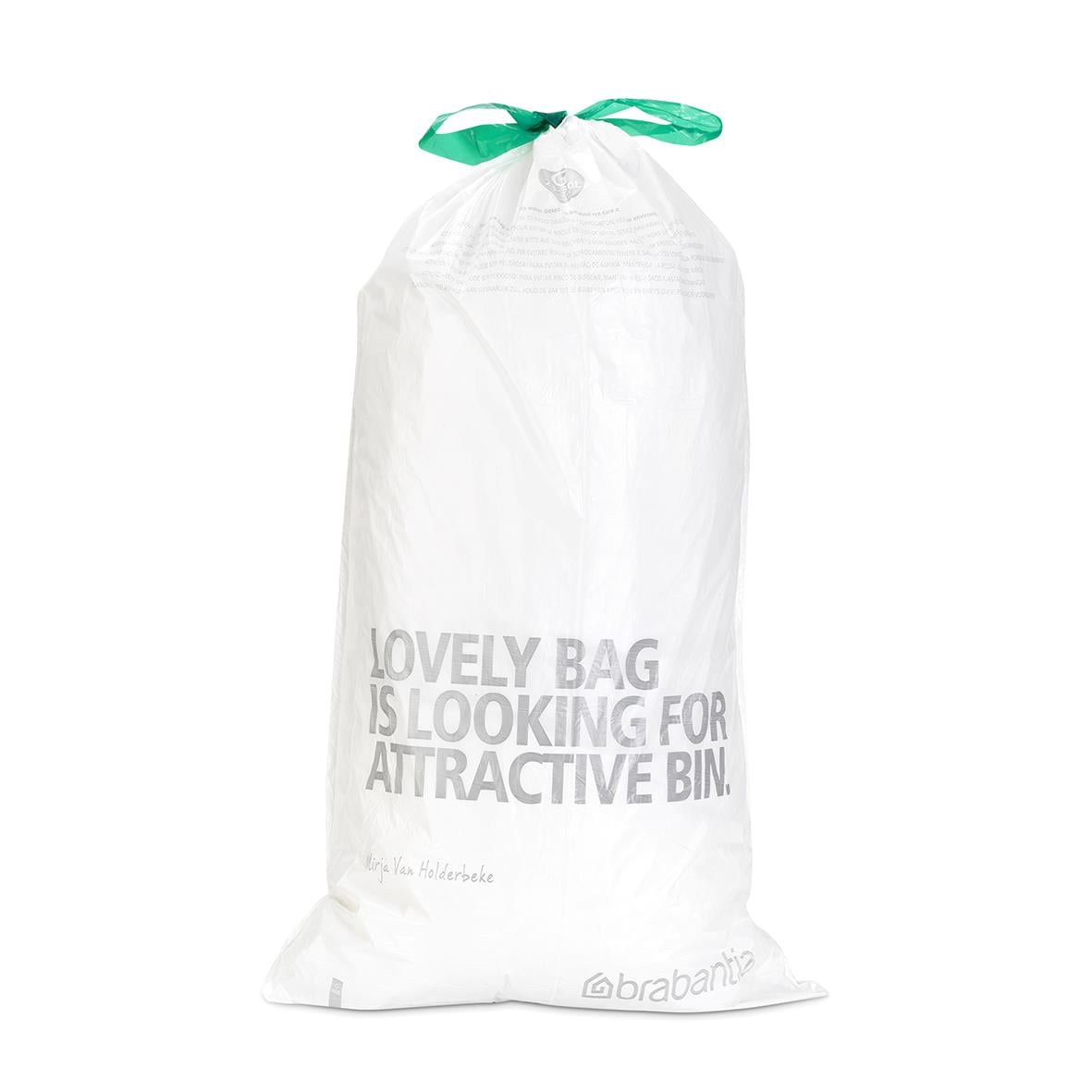 Avfallspåse Brabantia PerfectFit 23-30L med grönt snöre