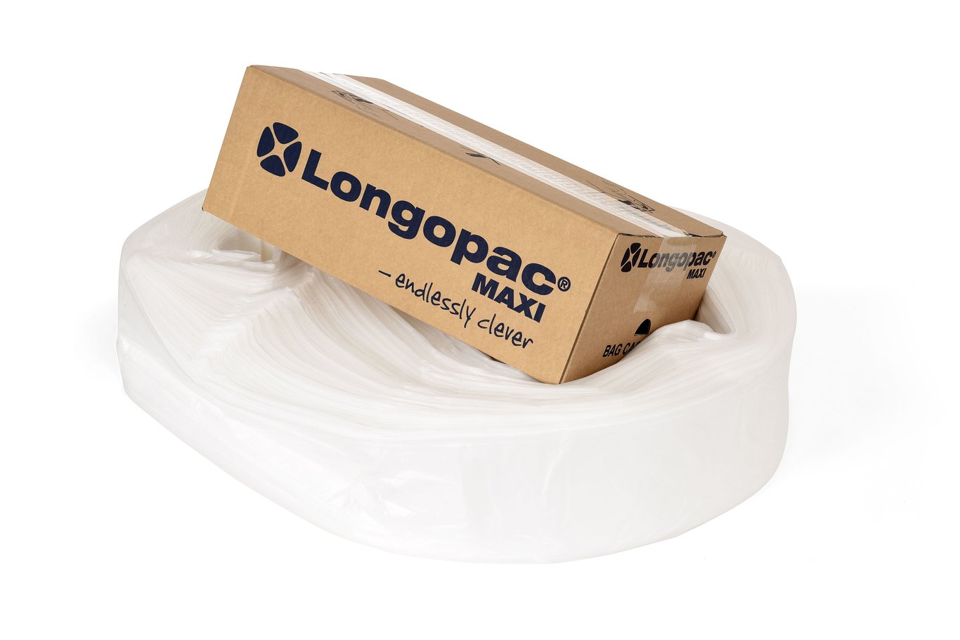 Sopsäcksslang Longopac Maxi Standard Transparent Ø570mm x 110m 61200068