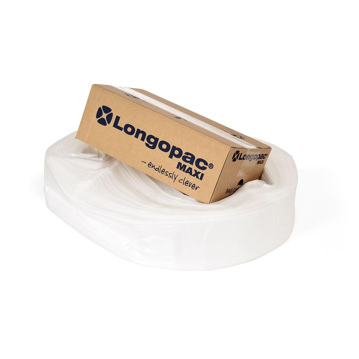 Transparent sopsäcksslang Longopac Maxi 110m i förpackning