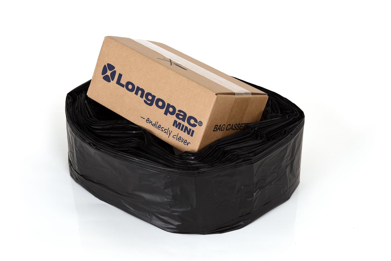 Sopsäcksslang Longopac Mini Standard Svart Ø357mm x 60m 61200071