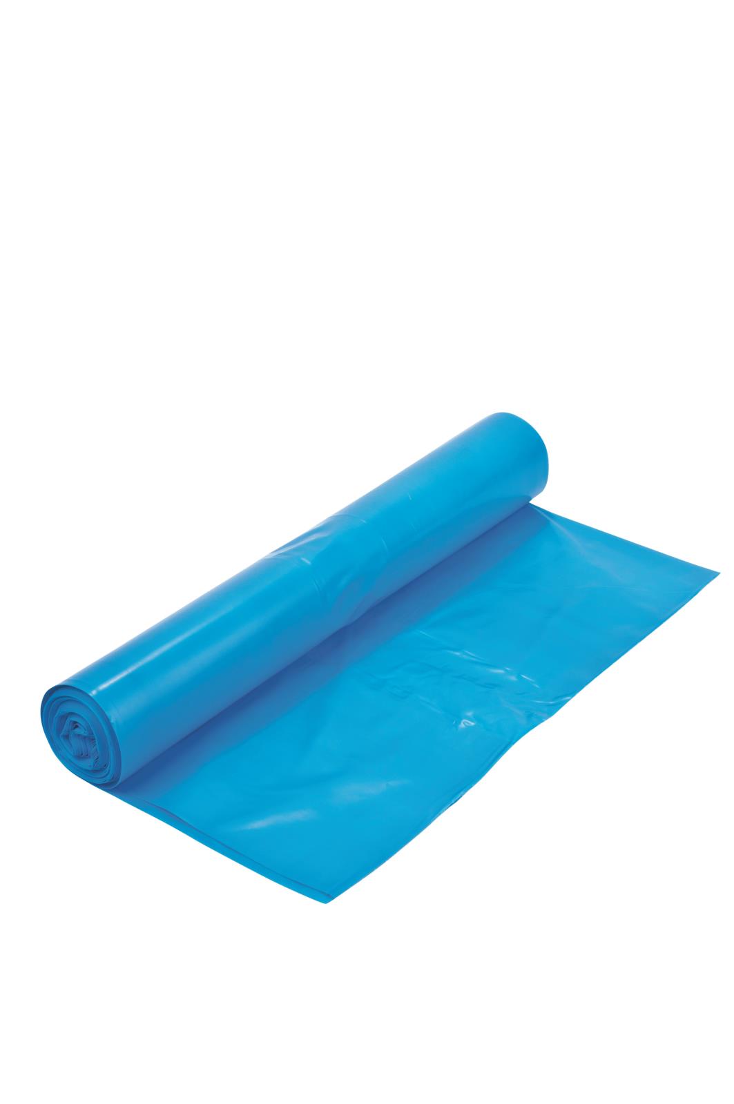 Blå och vit sopsäck P3 LLD 240L 75my, 870x1400mm, rullad