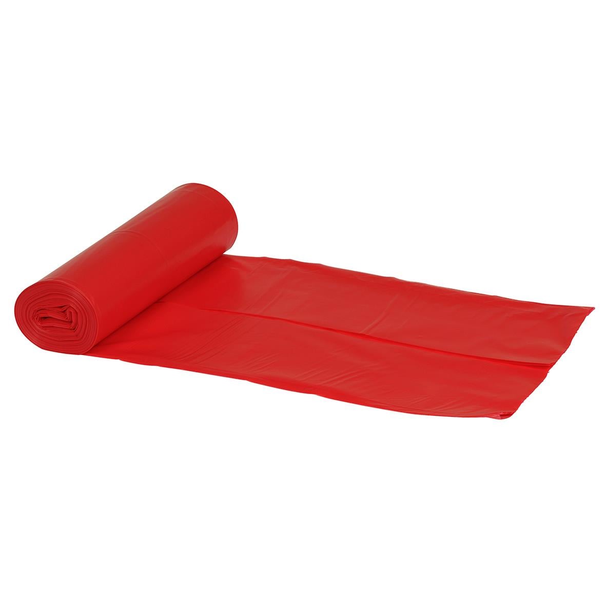 Röd sopsäck Supersäcken LLDPE 120L 35my 760x1030mm, rullad