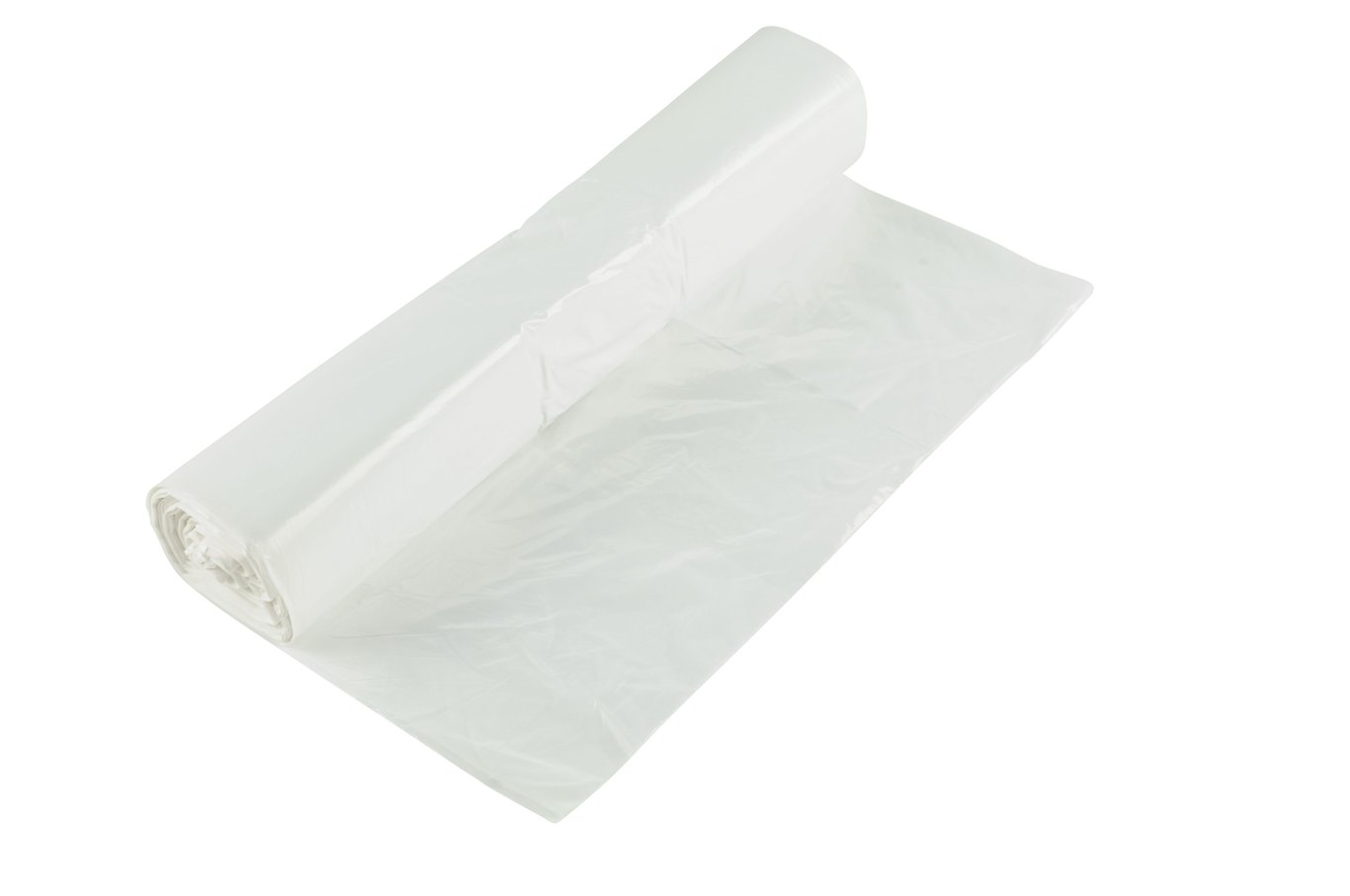 Vit soppåse HDPE Stjärnbotten 30L 5my, 510x580mm, rull
