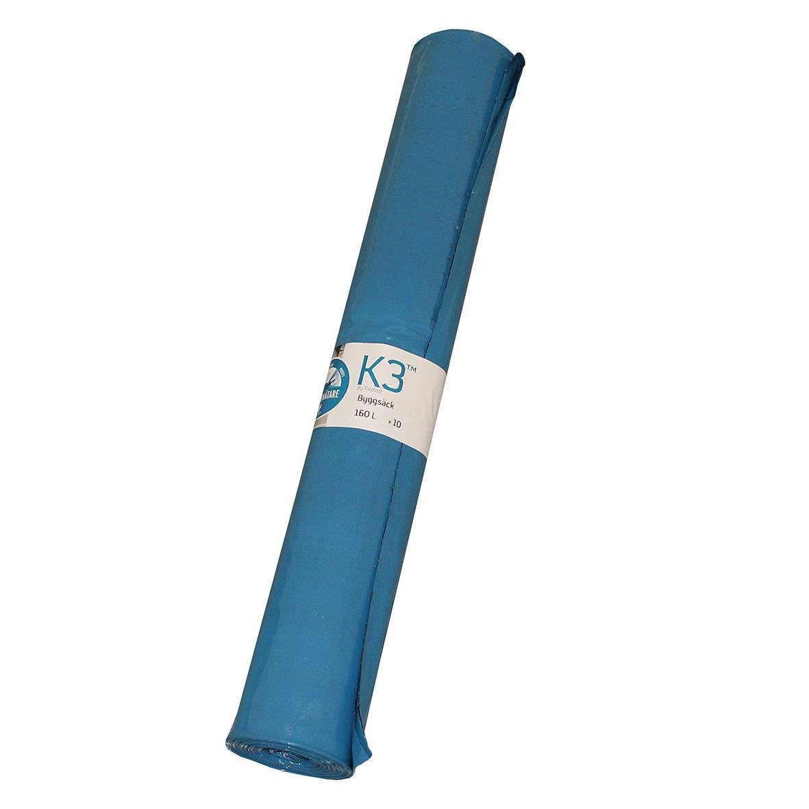 Sopsäck K3 Pro Coex LLD 160L 55my Blå/Sv 800x1250mm 61200287