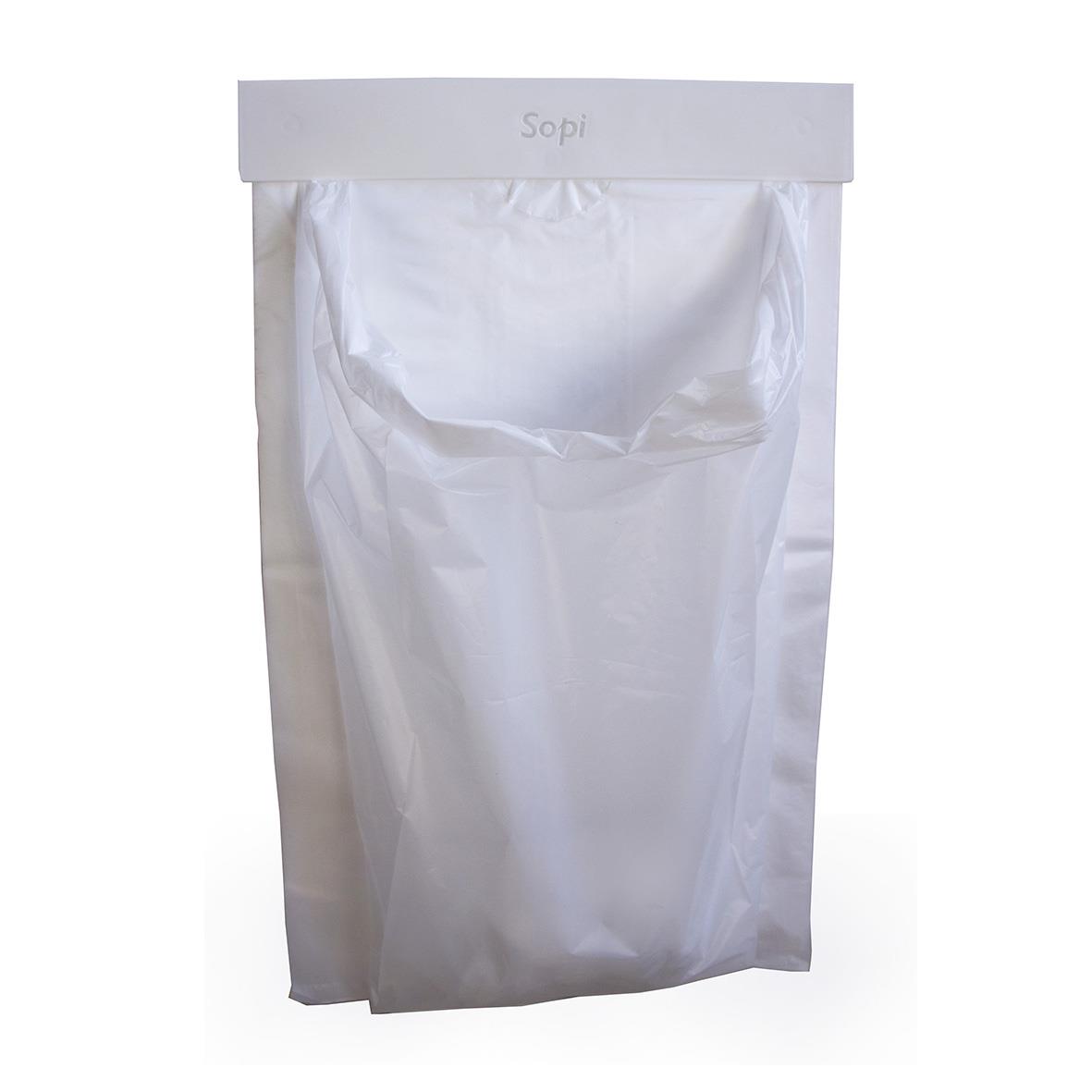 Vit soppåse Sopi HD Plastryttare 2L 20my 215x350mm i plastpåse