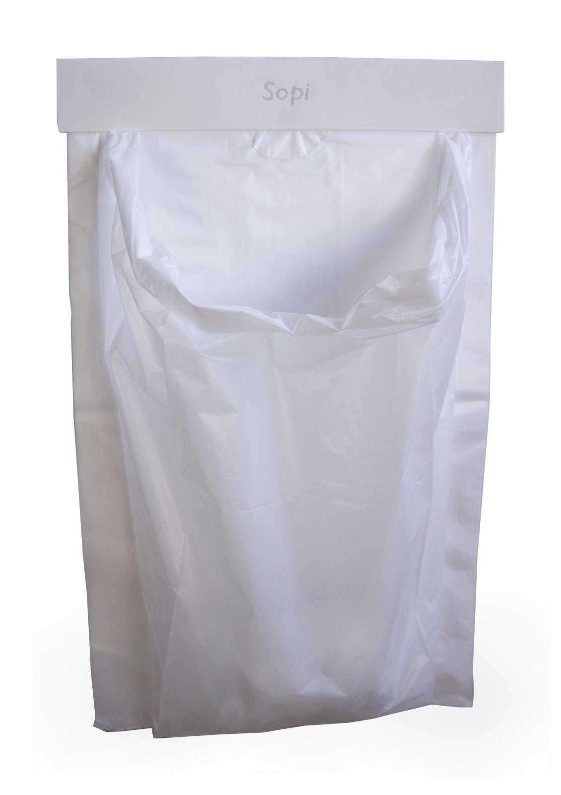 Vit soppåse Sopi HD Plastryttare 2L 20my 215x350mm i plastpåse