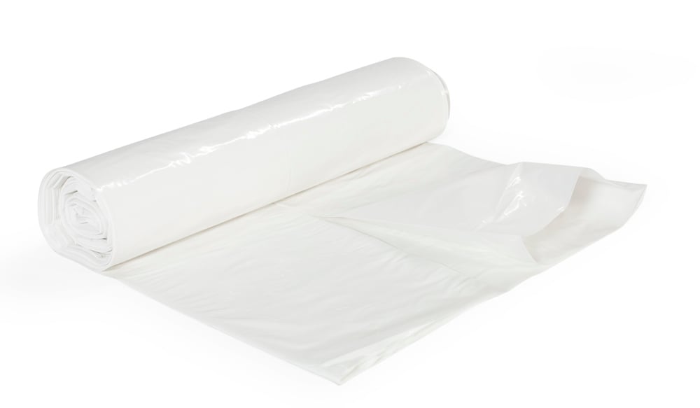 Vit sopsäck Polyreg LDPE 125L 40my, 750x1150mm, rullad