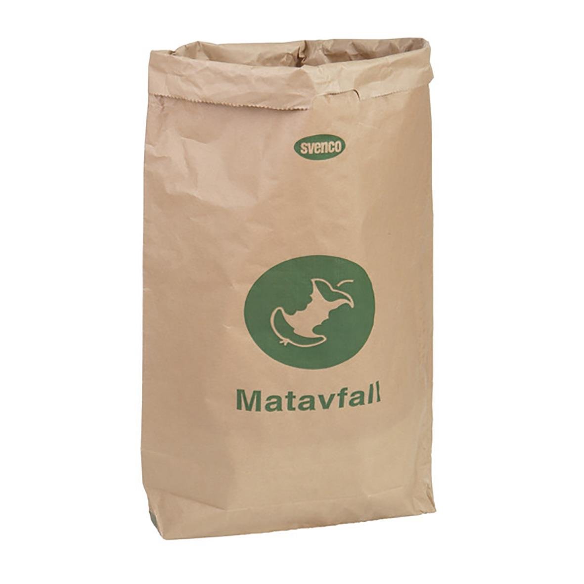 Papperssäck för komposterbart matavfall, 45L, 550x650x140mm, miljövänlig design