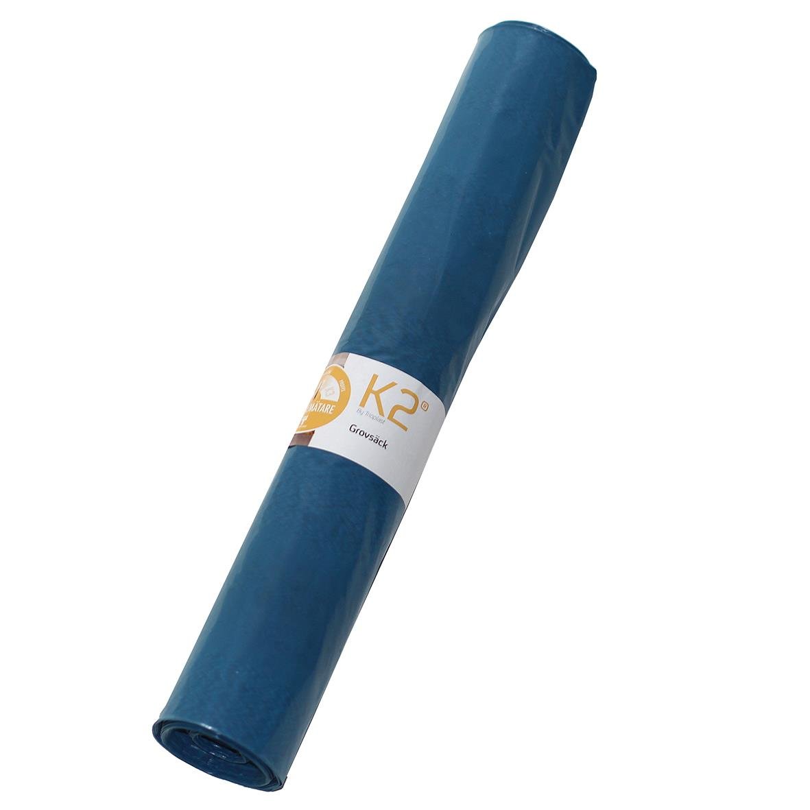 Blå sopsäck K2 Coex LLD 125L 40my 750x1150mm