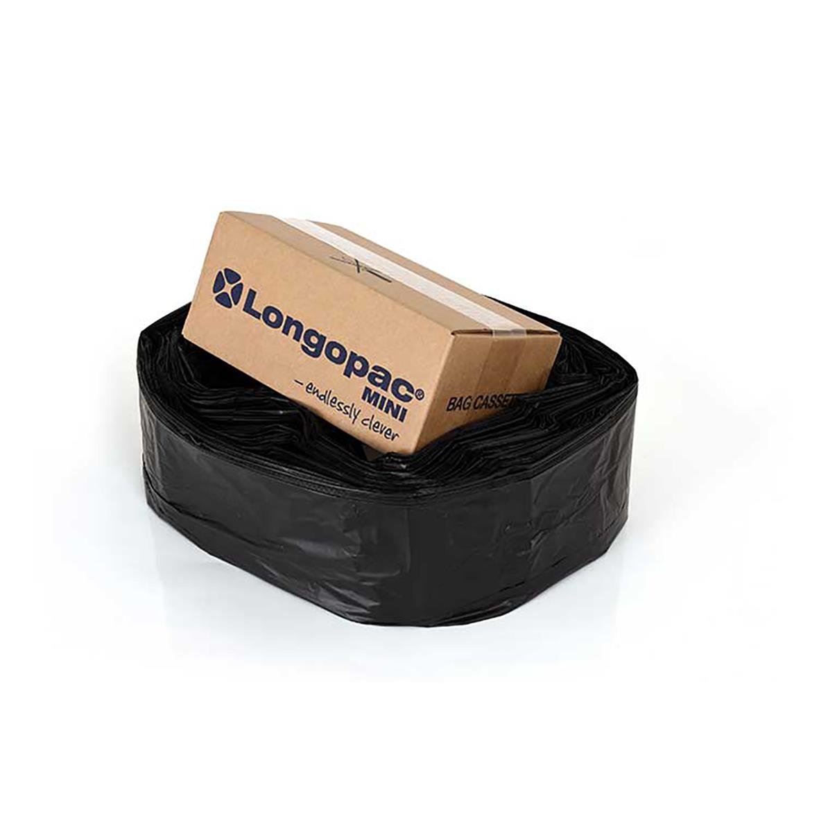 Svart sopsäcksslang Longopac Mini Extra Strong 35m i rulle