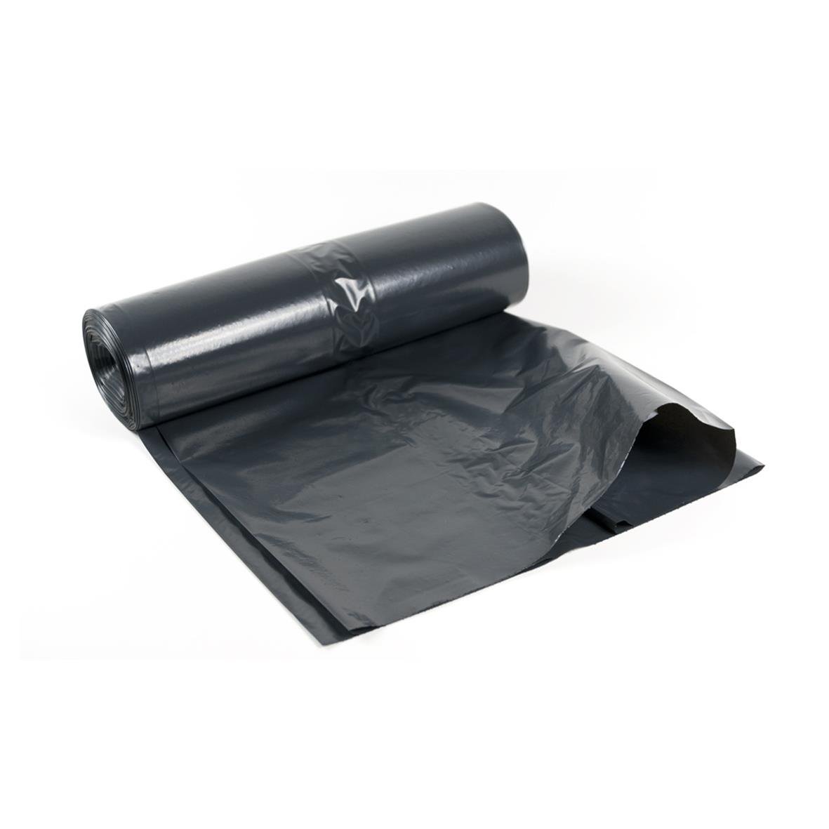 Svart sopsäck av LDPE 120-140L, 520/470x1350mm, rullad