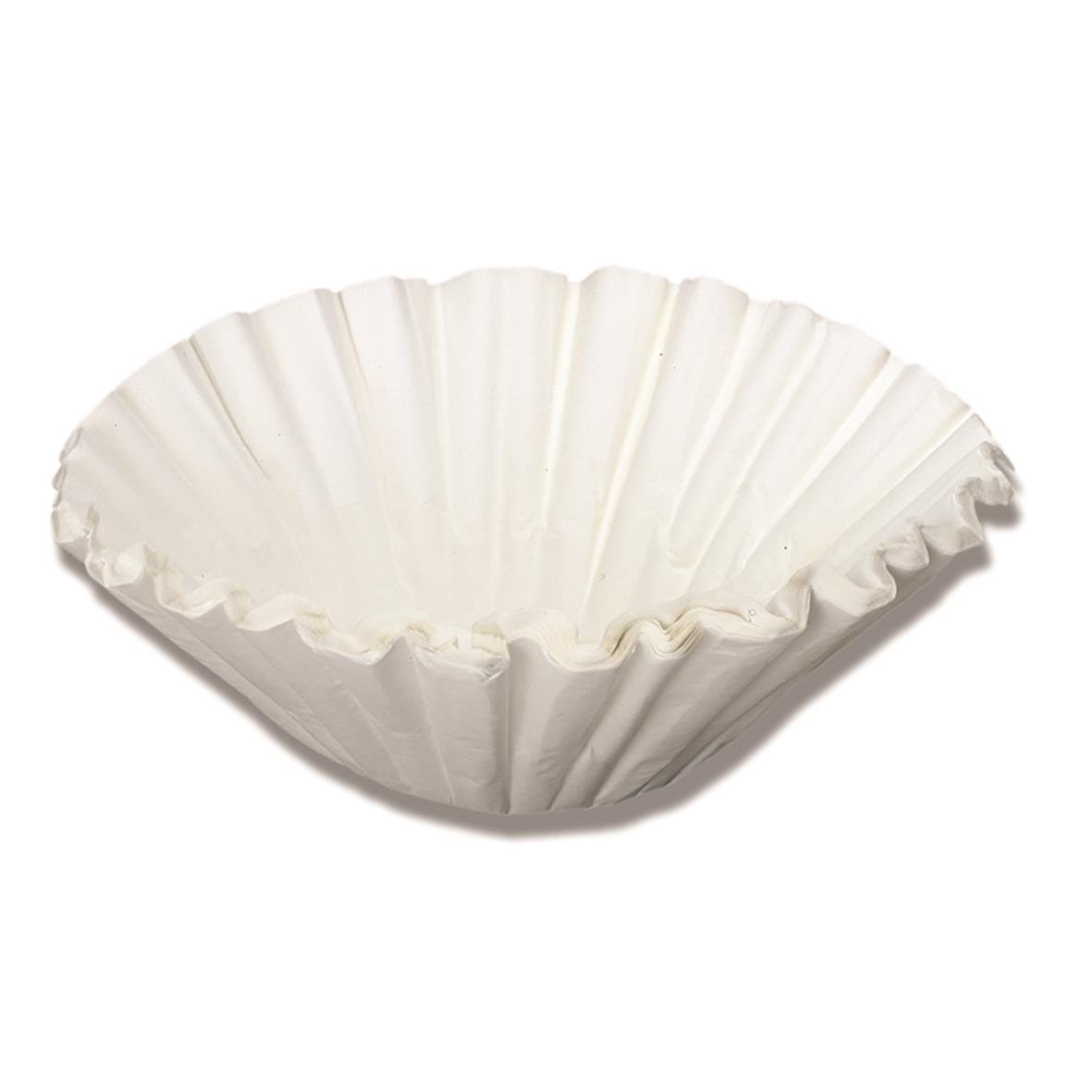 Vit kaffefilter 523, 400/110mm, formad som en skål med rynkade kanter