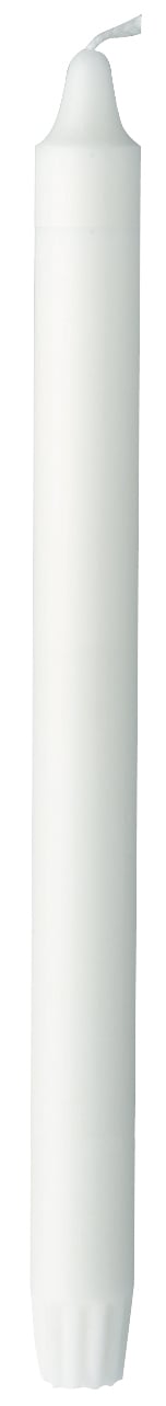 Vit kronljus av stearin, 20cm lång, från Duni