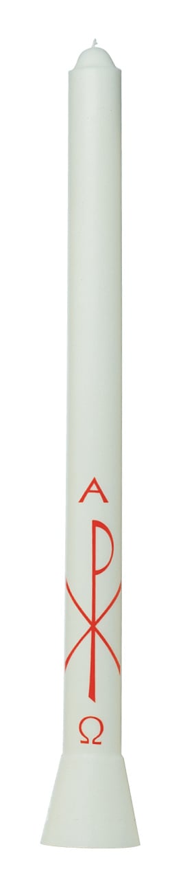 Påskljus Liljeholmens 72/116x980mm 210h med kristna symboler och ljusdesign