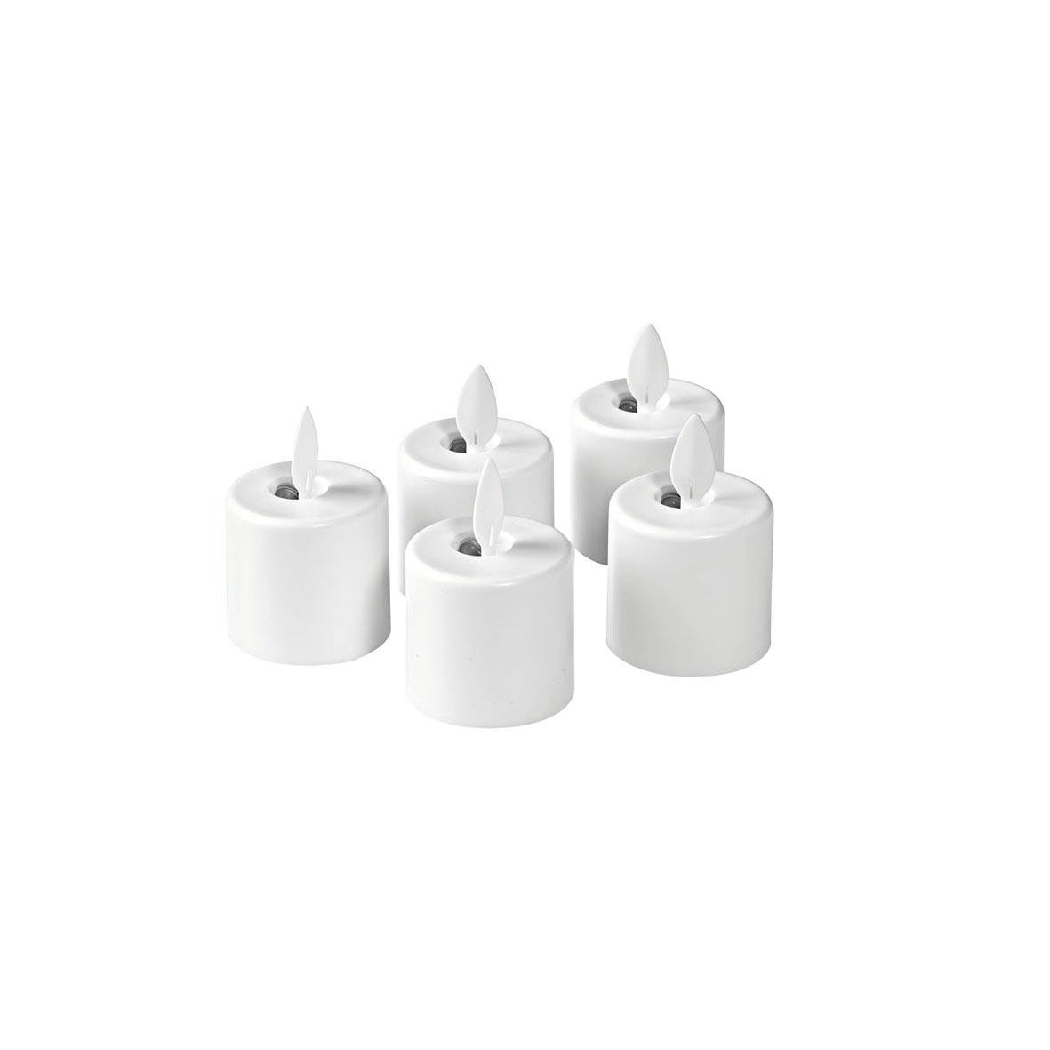 Sex LED-ljusduni reservlampor till artikel 61500800 i vitt plast