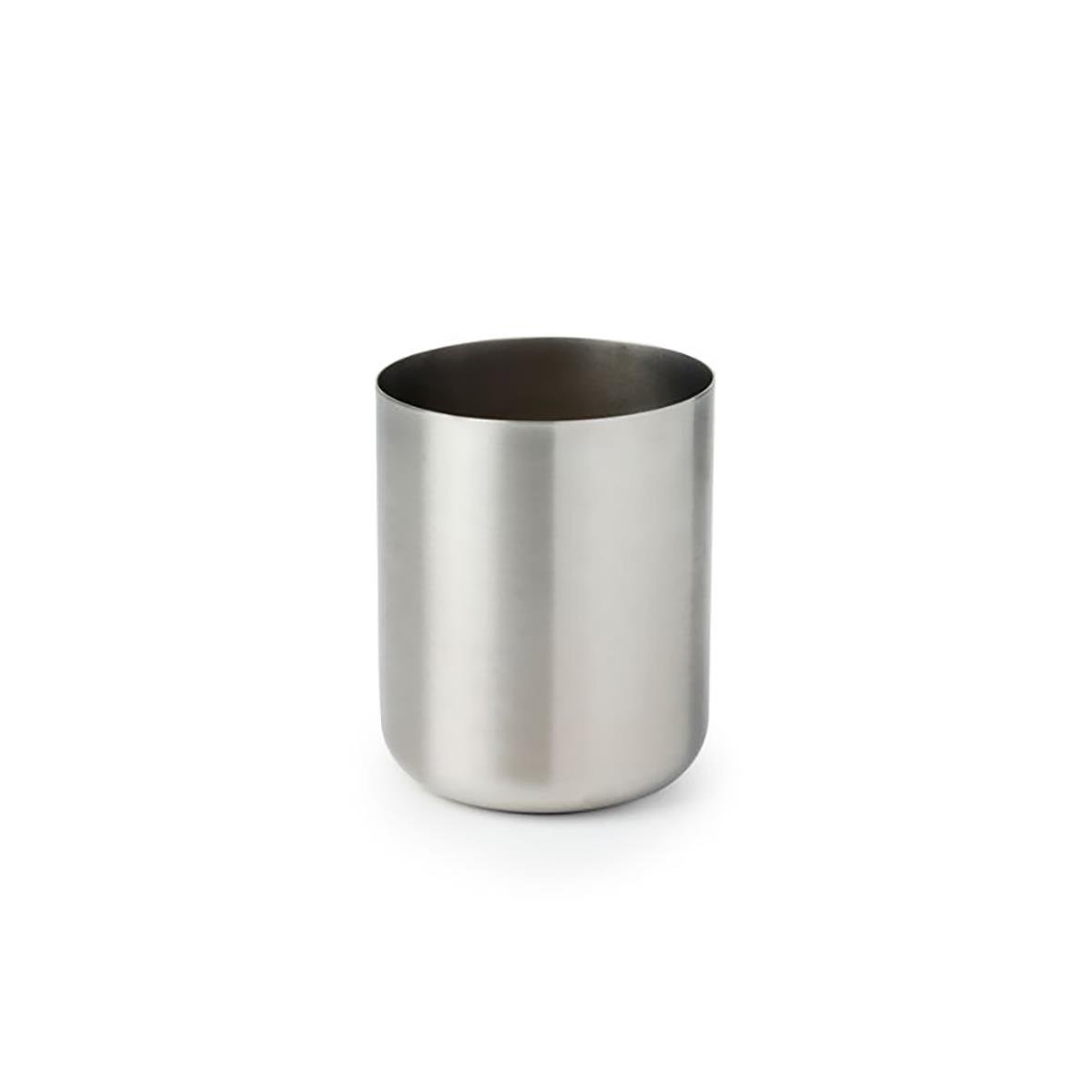 Rund bestickhållare i rostfritt stål, diameter 12,9 cm, höjd 10,4 cm