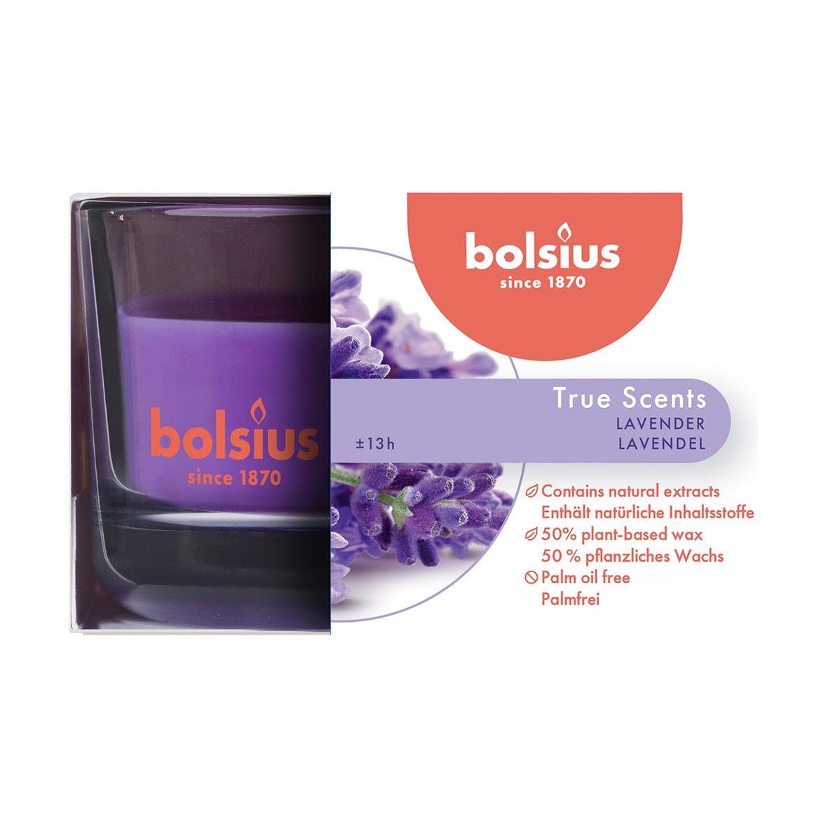 Doftljus Bolsius True Scents Lavendel 5x8cm 61500688