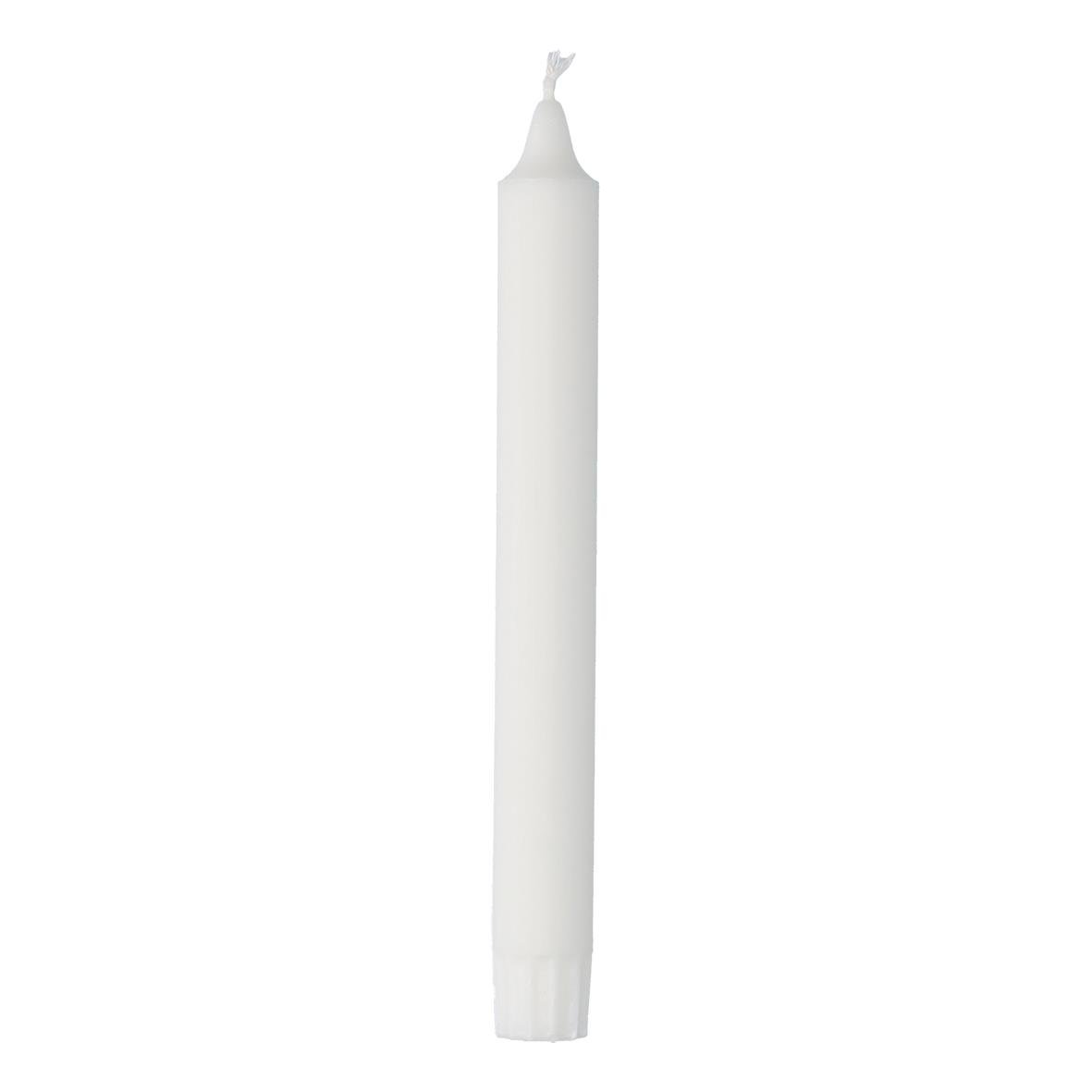 Vit kronljus Anton Stearin 7h, 20 cm lång
