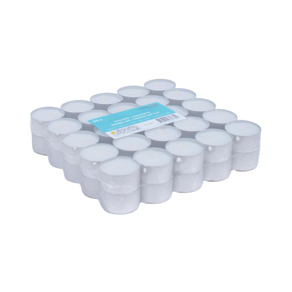 Värmeljus Anton 8h Vit 38mm i plastförpackning