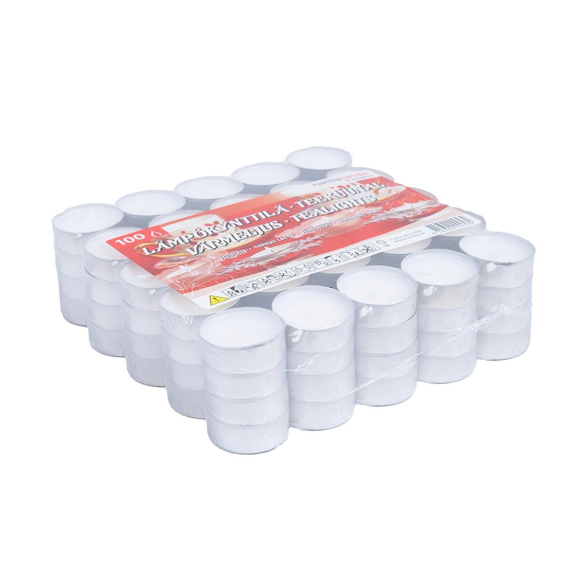 Värmeljus Anton 4h Vit 38mm i plastförpackning