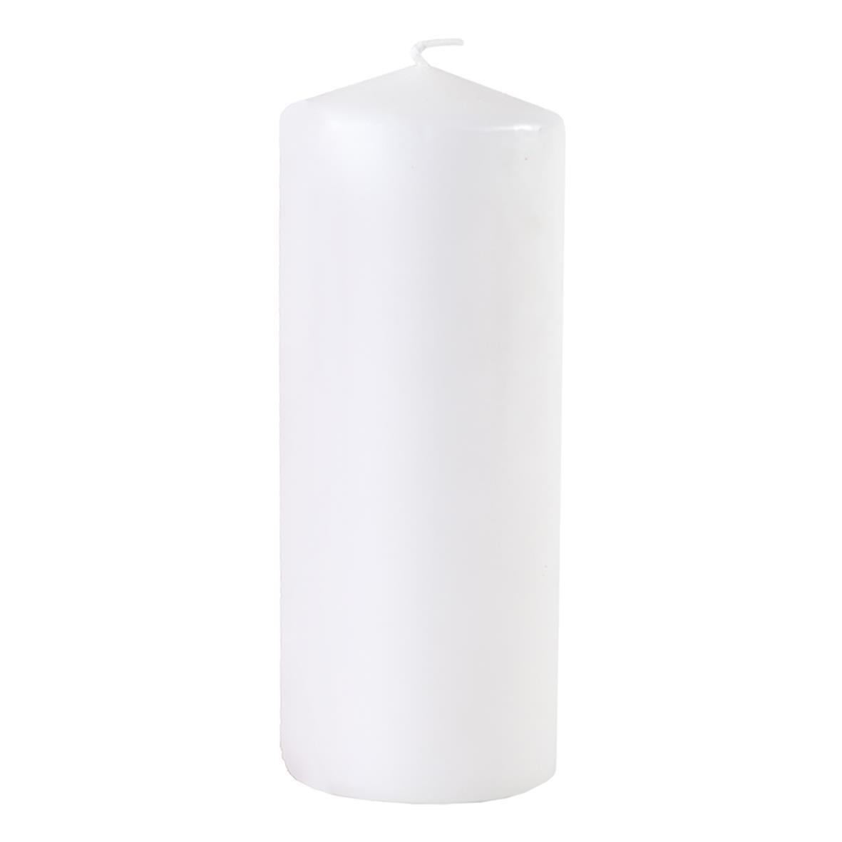 Vit blockljus Anton Paraffin 80h, 8x20cm
