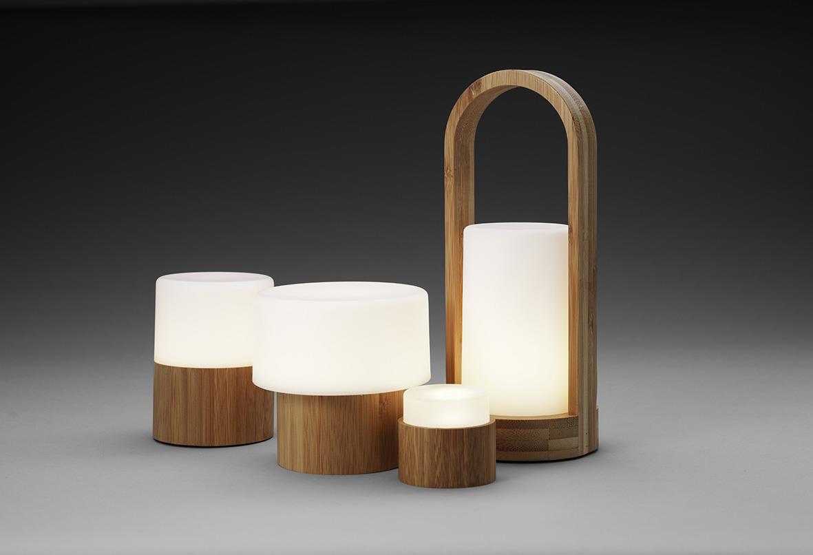LED-ljushållare Duni Mini Lamp i bambu, olika storlekar, elegant design