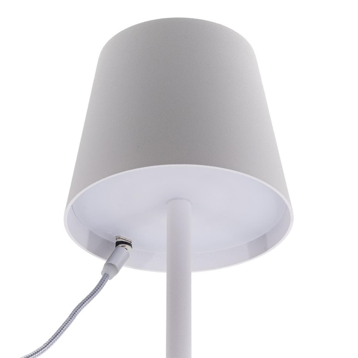 Vit bordslampa LED Securit Feline med sladd