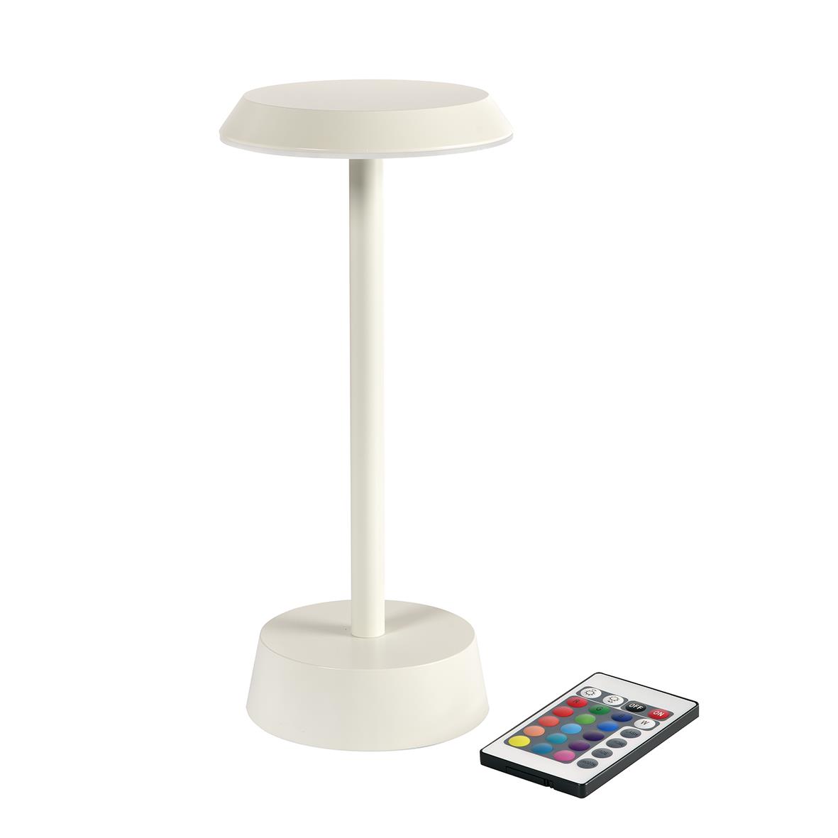 Bordslampa LED Duni Nour Sand med fjärrkontroll i vitt design