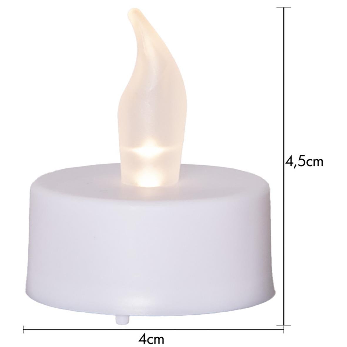 Värmeljus LED Paulo med flamliknande topp, höjd 4,5 cm och diameter 4 cm